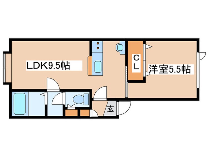 間取図 リリーベル月寒