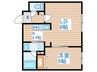 リリオ行啓通 1LDKの間取り