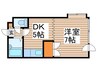 プレサント北８条Ａ棟 1DKの間取り