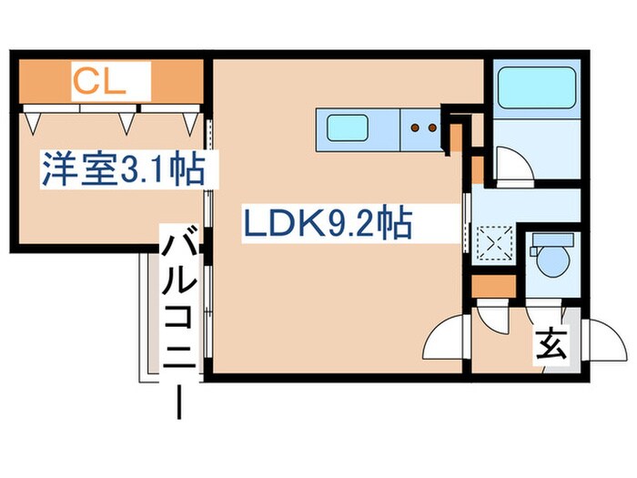間取り図 ﾍﾞﾗﾙｰﾁｪ新札幌