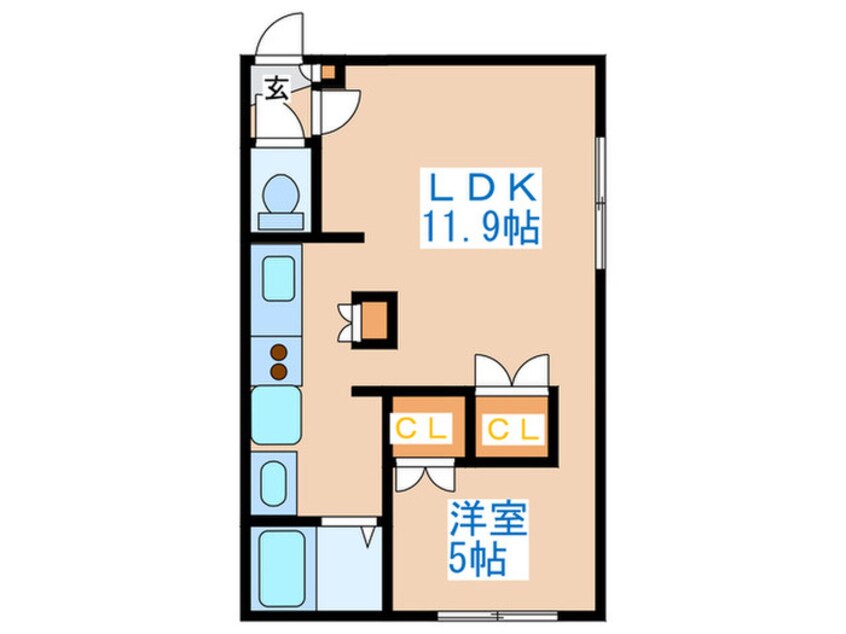 間取図 Luna Creciente Kotoni