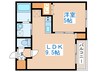 C´s　Square　kotoni 1LDKの間取り
