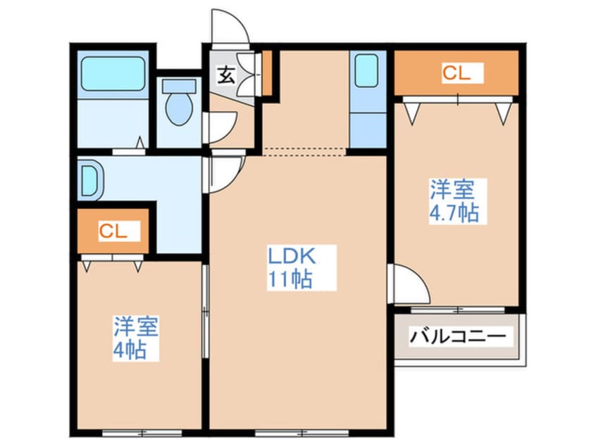 間取図 ブランシャール平岸