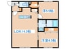 CreaMaison東札幌SW 2LDKの間取り