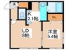 Terrace Momiji 1LDKの間取り