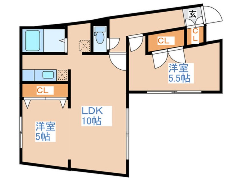 間取図 ビッグバ－ンズマンション水車町