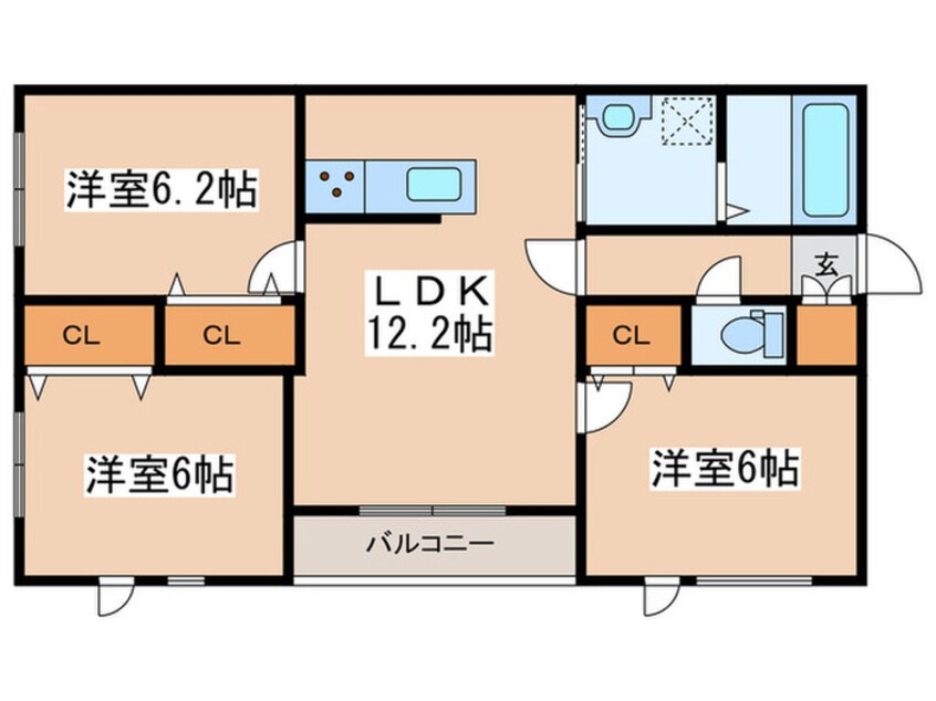 間取図 L・A大通