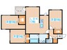 L・A大通 3LDKの間取り