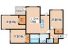 L・A大通 3LDKの間取り