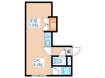 間取図 パルコート平岸４１１