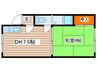ハイデンス泉 1DKの間取り