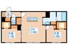 R-fino宮の沢 2LDKの間取り