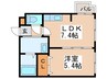 シャト－アンジュラス 1Rの間取り