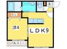 プレシェルト南円山 1LDKの間取り