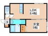 鹿鳴館Ⅵ 1LDKの間取り