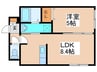 鹿鳴館Ⅵ 1LDKの間取り
