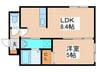鹿鳴館Ⅵ 1LDKの間取り