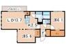 E-horizon伏見 2LDKの間取り