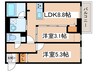 ｸﾗｯｾ札幌ｼﾃｨｱｸｼｱ・ｻｳｽﾃﾗｽ 2LDKの間取り