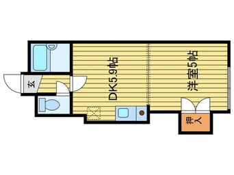 間取図 メゾンエクレ－レ中の島