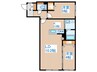 ALPHA GRANDE札幌南４条 2LDKの間取り