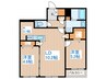 ALPHA GRANDE札幌南４条 2LDKの間取り