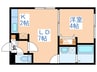 RAFFINE学園前 1LDKの間取り