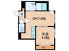 ホロムア美園 1DKの間取り