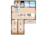 フォレスタ北9条 2LDKの間取り