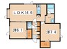 シレンハイム 2LDKの間取り