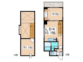 間取図 パティ－ナ東大通