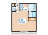 フィオーレ参番館 1Kの間取り