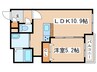 cacao円山 1LDKの間取り