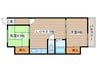 石橋ハイツ１ 2LDKの間取り