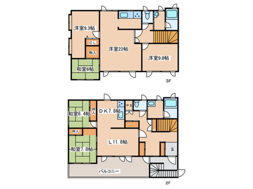 間取図 北23東6 店舗併用住宅