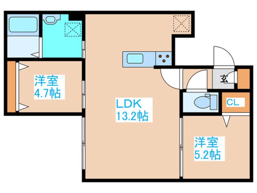 間取図 ラピスブラオN27