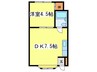 セシリア 1DKの間取り
