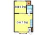 セシリア 1DKの間取り