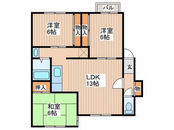 間取図 第３サンコ－マンション