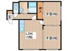 ロイヤルハイツ２３ 2LDKの間取り
