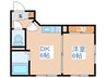 ＤＥＶＥＸ３８２ 1DKの間取り