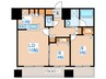 MJsquare KOTONI 2LDKの間取り