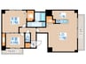 S-RESIDENCE大通公園admirio 2LDKの間取り