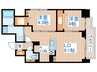 S-RESIDENCE大通公園admirio 2LDKの間取り