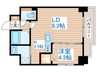 S-RESIDENCE大通公園admirio 1LDKの間取り