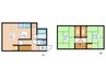 二股マンションB 2LDKの間取り