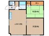 ハイツ蘭 2LDKの間取り