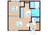 Encore南郷13 1LDKの間取り