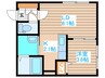 Encore南郷13 1LDKの間取り