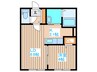 Encore南郷13 1LDKの間取り